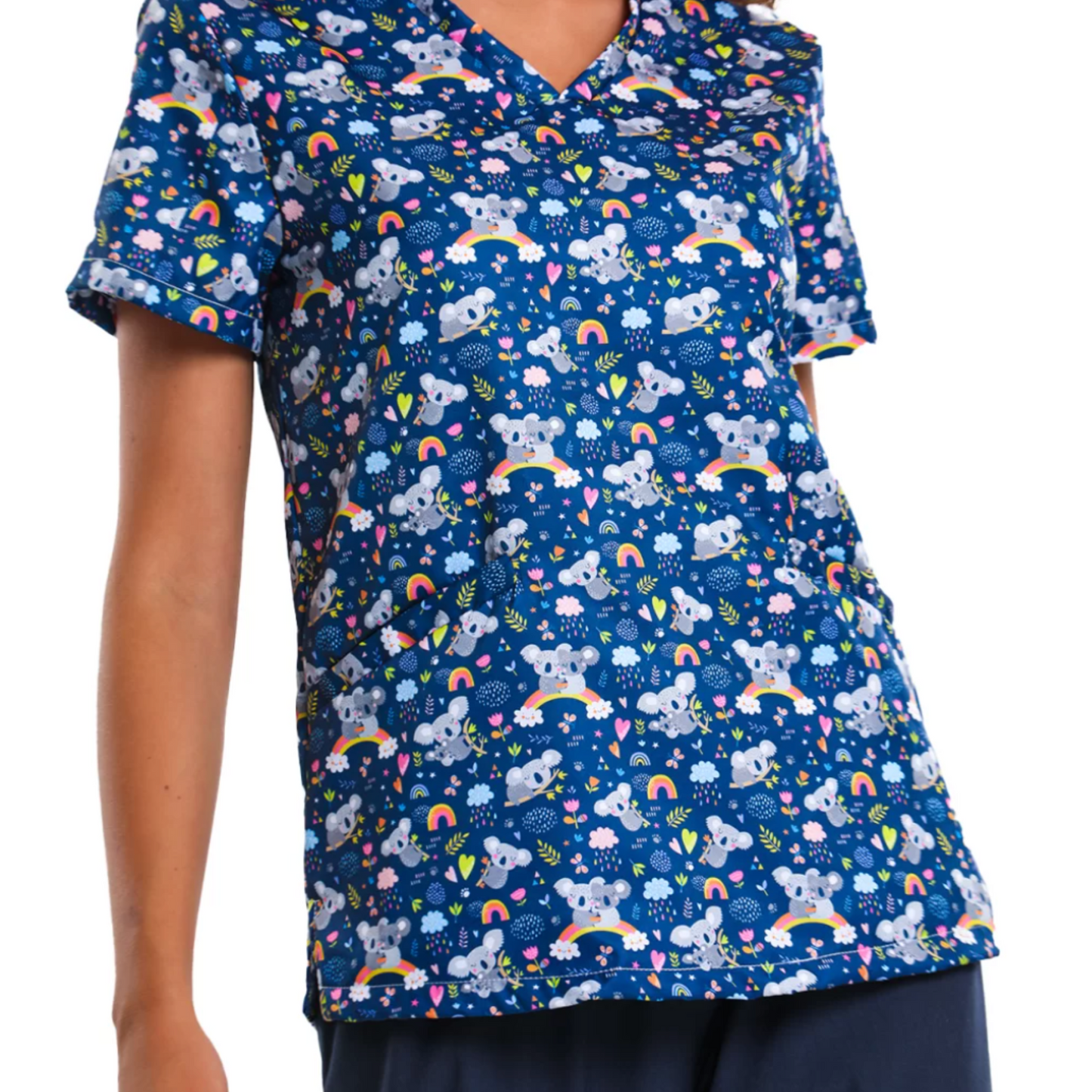 Rainbows and Koalas Scrub Top