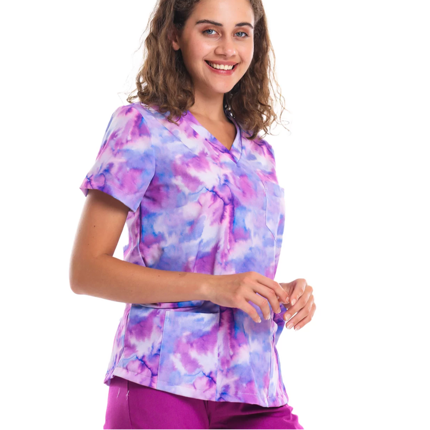 Haut de gommage Pinkie Tie Dye