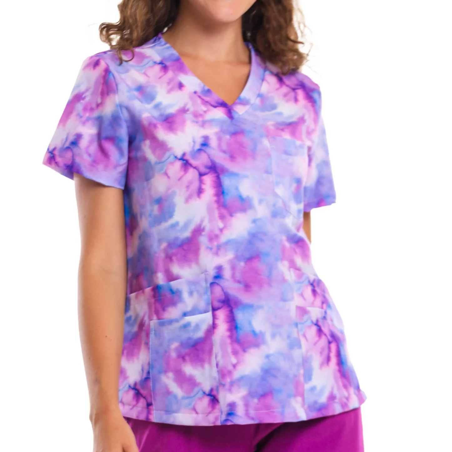 Haut de gommage Pinkie Tie Dye