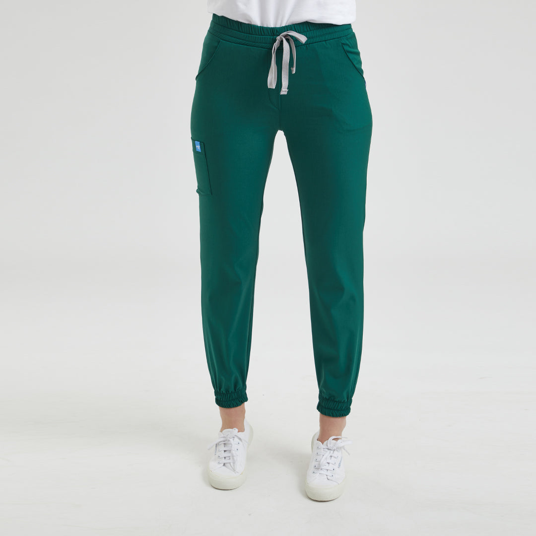 Butter-Soft™ Halle Women's 11-Pocket Ruched Leg Jogger Scrub Pants - Petite  Size S, Flirt Polyester/Spandex